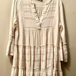 Devotion TWINS Cream Long Sleeve Dress